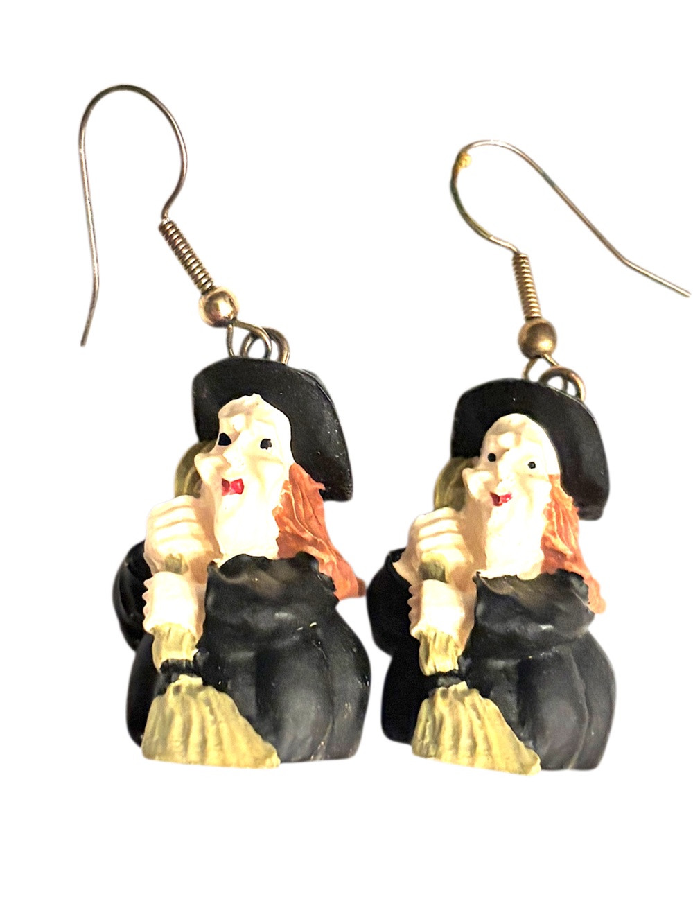 Vintage HALLOWEEN WITCH Earrings Dangle